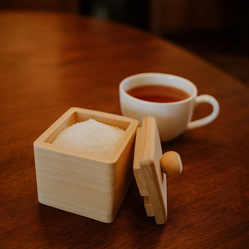 Azucarera Cuadrada de Madera