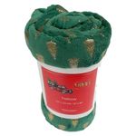 Manta Decorativa Verde Árbol Dorado 127x152 cm