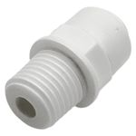 Adaptador Macho 1/4 Plg NPT Blanco