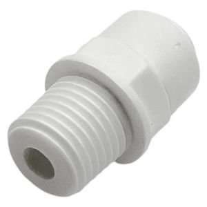Adaptador Macho 1/4 Plg NPT Blanco