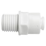 Adaptador Macho 1/4 Plg NPT Blanco