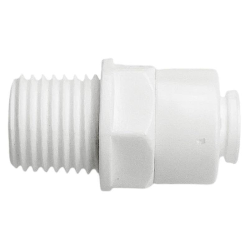 Adaptador Macho 1/4 Plg NPT Blanco