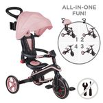 Triciclo Explorador Plegable 4 en 1 Rosa