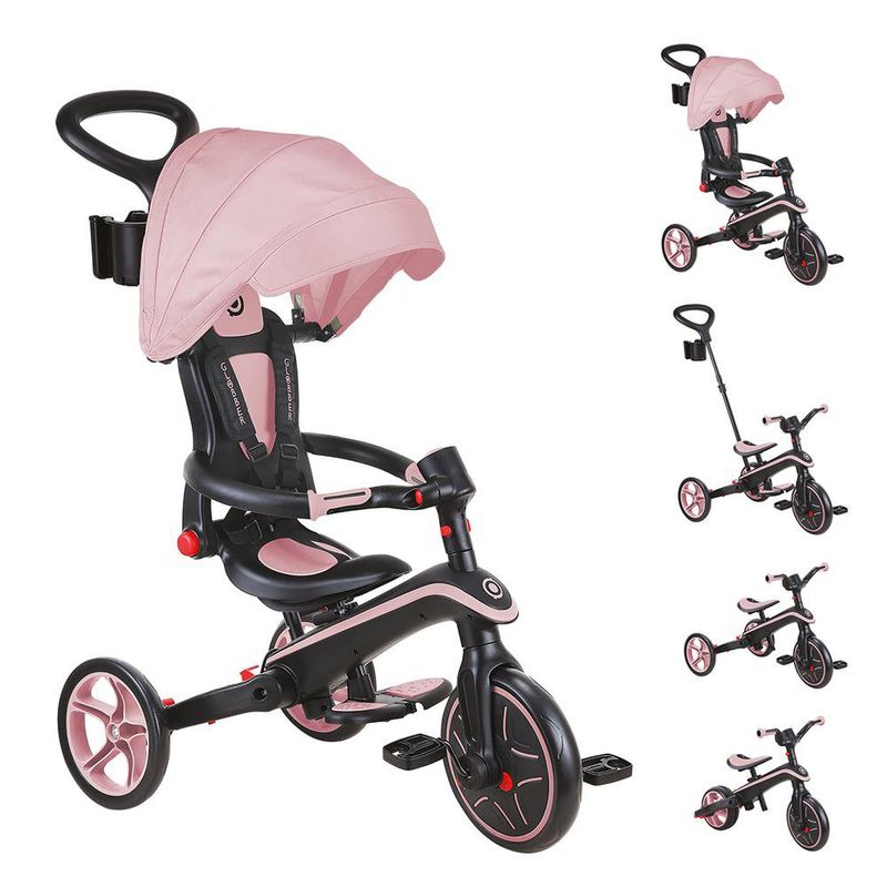 Triciclo Explorador Plegable 4 en 1 Rosa