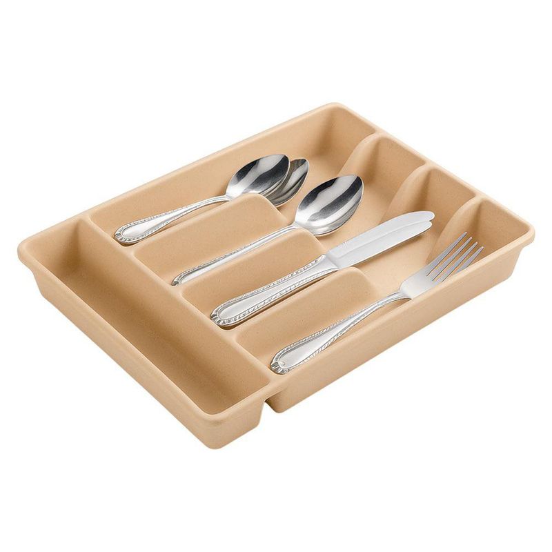 Portacubiertos Mediano con Tapadera Capuccino