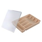 Portacubiertos Mediano con Tapadera Capuccino