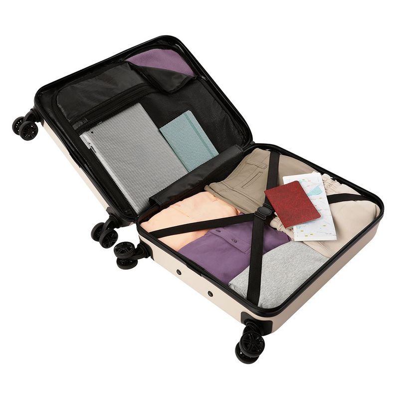 Maleta de Viaje Rosada Helios con Ruedas 360