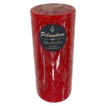 Vela Roja Cilíndrica Alta para Navidad