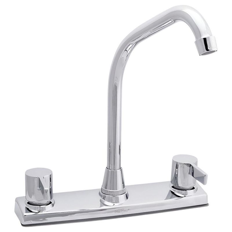 Grifo Mezclador para Lavatrastos Llaves Tipo Palanca 8 Plg Cromo