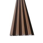 Muro 3D de WPC Corteza Pardo Acabado Mate de 16 x 290 cm