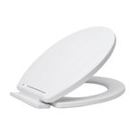 Asiento Redondo Blanco de Plástico con Cierre Lento