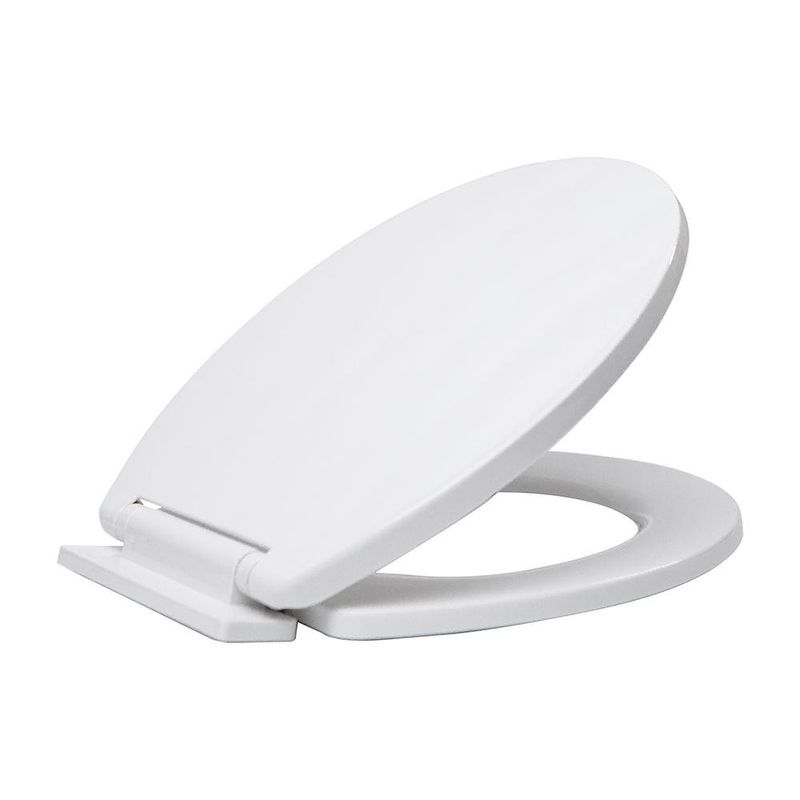 Asiento Redondo Blanco de Plástico con Cierre Lento