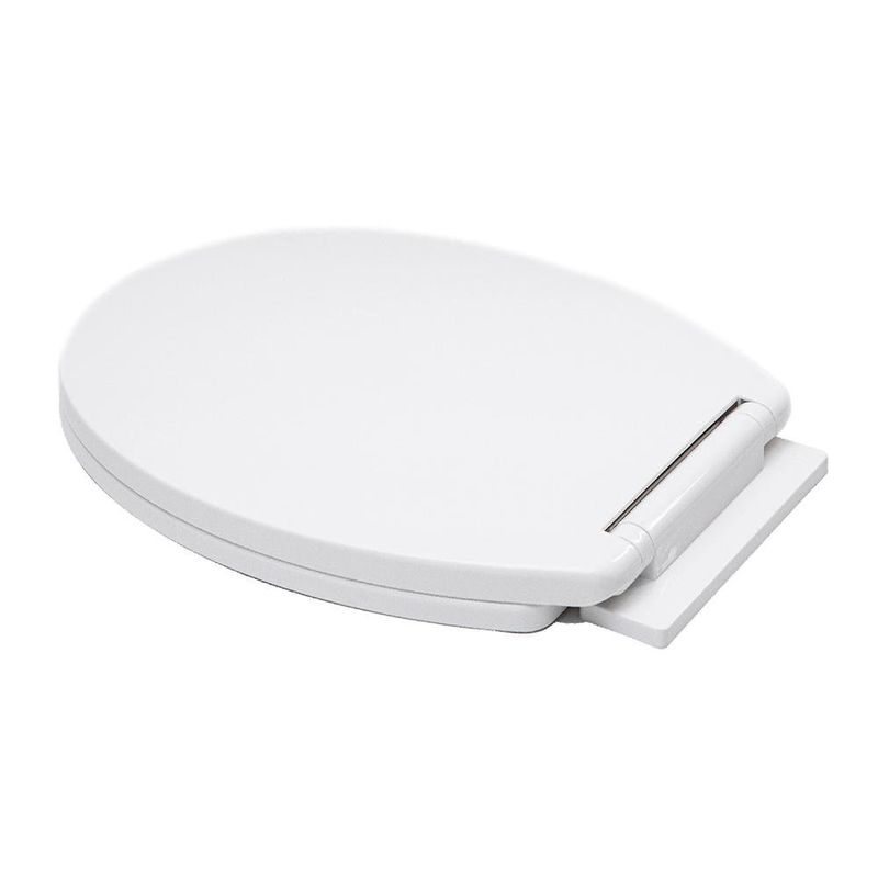 Asiento Redondo Blanco de Plástico con Cierre Lento