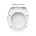 Asiento Redondo Blanco de Plástico con Cierre Lento