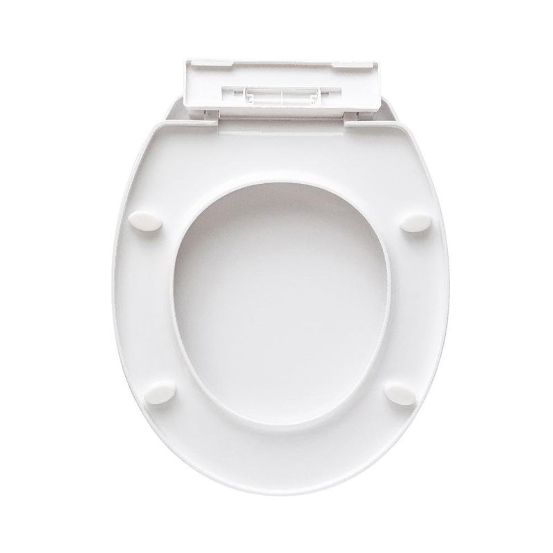 Asiento Redondo Blanco de Plástico con Cierre Lento