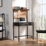 Escritorio Hematita Negro con Panel de Corcho 75x45 cm