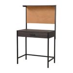 Escritorio Hematita Negro con Panel de Corcho 75x45 cm