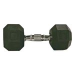 Mancuerna de 25 Lb Hexagonal con Forro de Goma