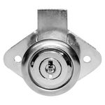 Cerradura Tipo Cerrojo para Mueble de Madera Plateado