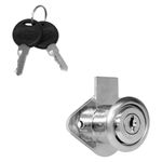 Cerradura Tipo Cerrojo para Mueble de Madera Plateado