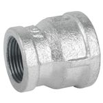 Reductor Campana de Acero Galvanizado con Rosca de 1 1/2 Plg x1/2 Plg