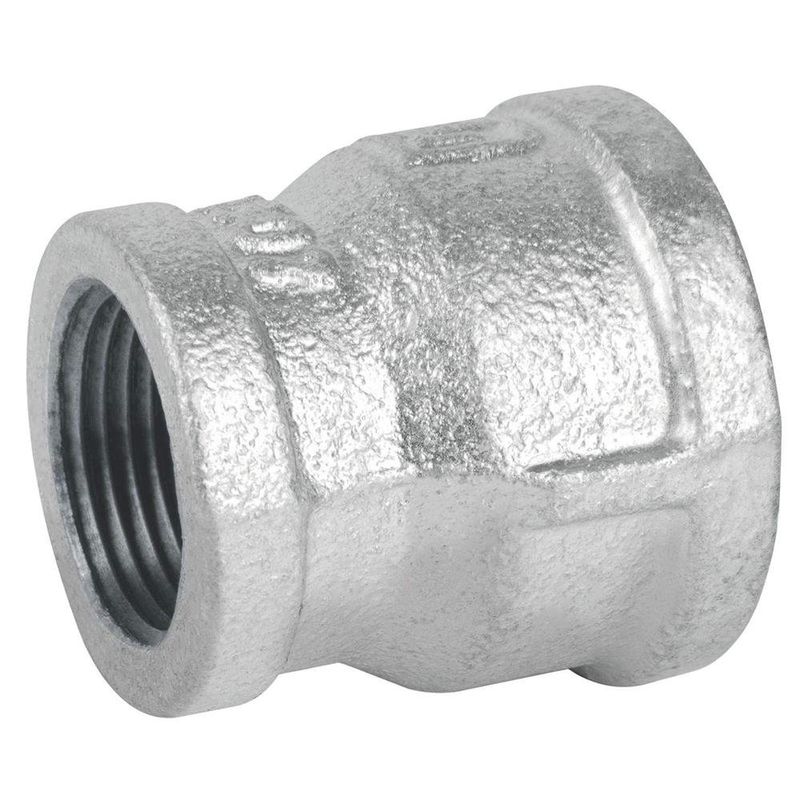 Reductor Campana de Acero Galvanizado con Rosca de 1 1/2 Plg x1/2 Plg