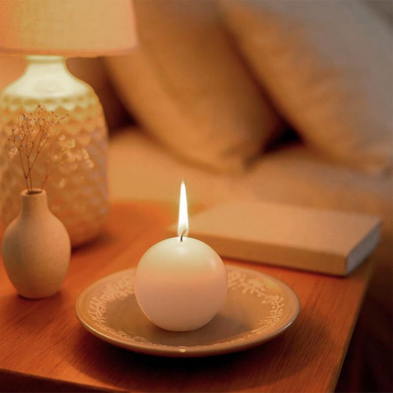 Esfera Decorativa Blanco 10 Cm