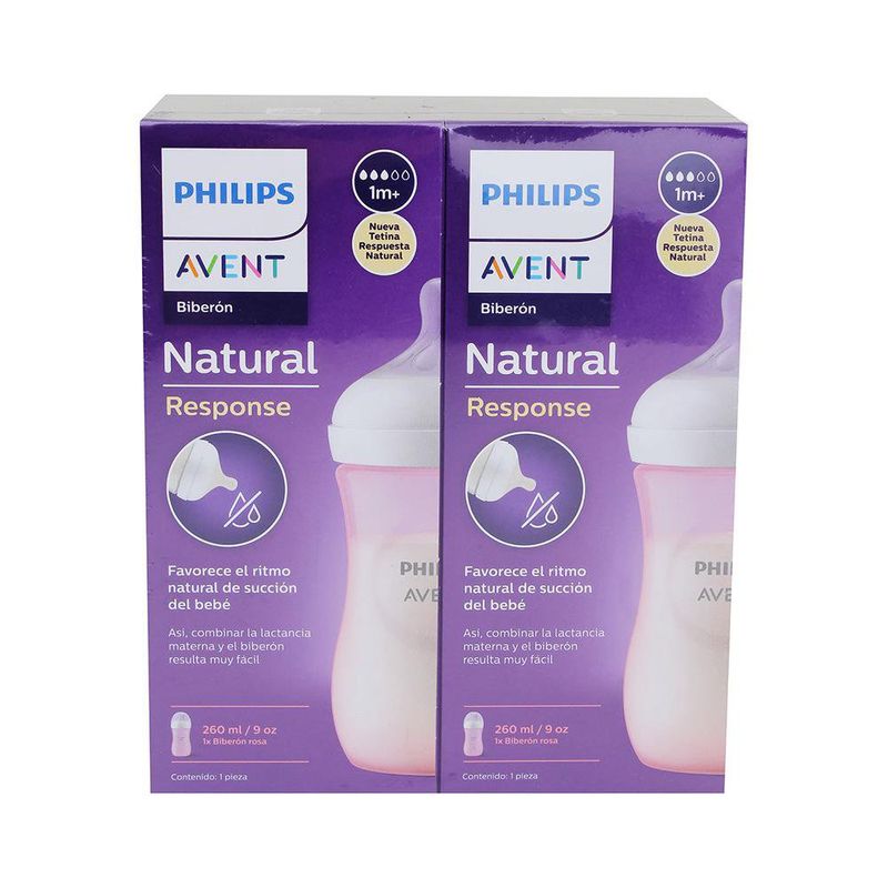 Set de 2 Biberones Natural Response Elefantes 9 Oz