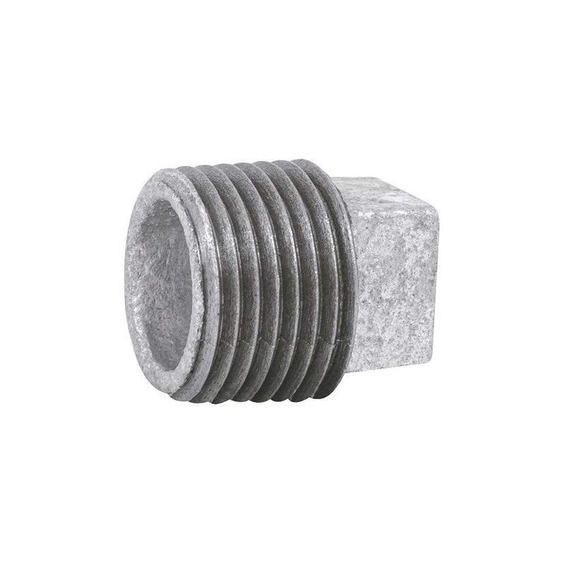 Tapón Macho de Acero Galvanizado 1/2 Plg con Rosca