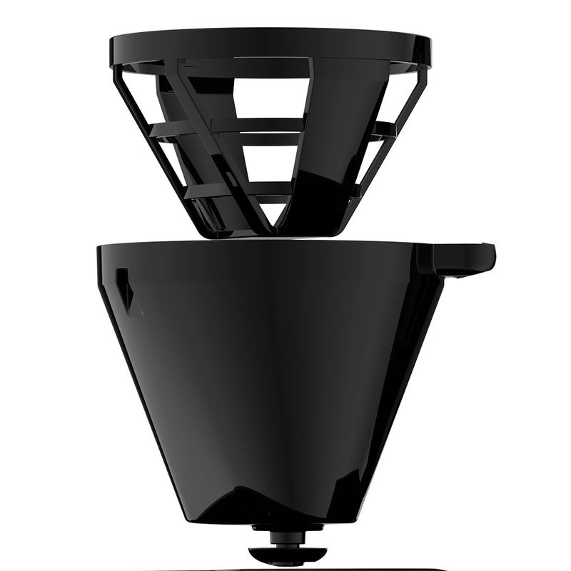 Cafetera de Filtro y Jarra de Vidrio 6 Tazas Negra 0.5 L