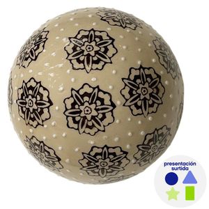 Esfera Decorativa Marrón con Diseño Surtido
