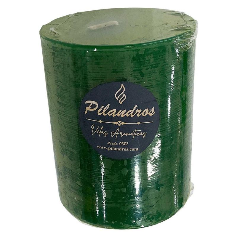Vela Mediana Cilíndrica Verde con Aroma