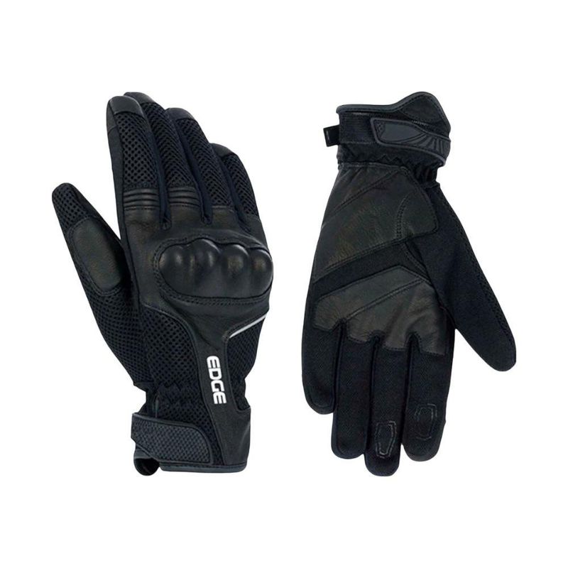 Guantes para Motociclista de Cuero Negro Talla L