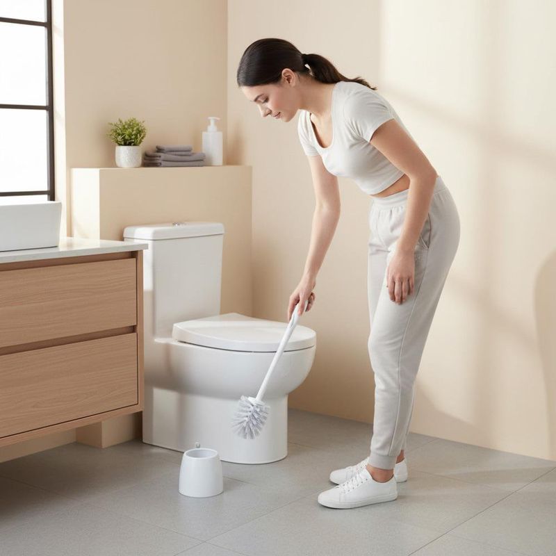 Cepillo con Base para Baño Plástico