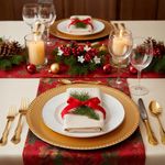 Plato Base de Dorado Con Borde Decorado