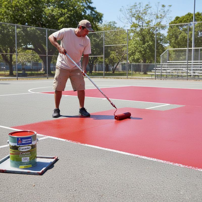 Pintura para Canchas Deportivas Rojo 1 Gal