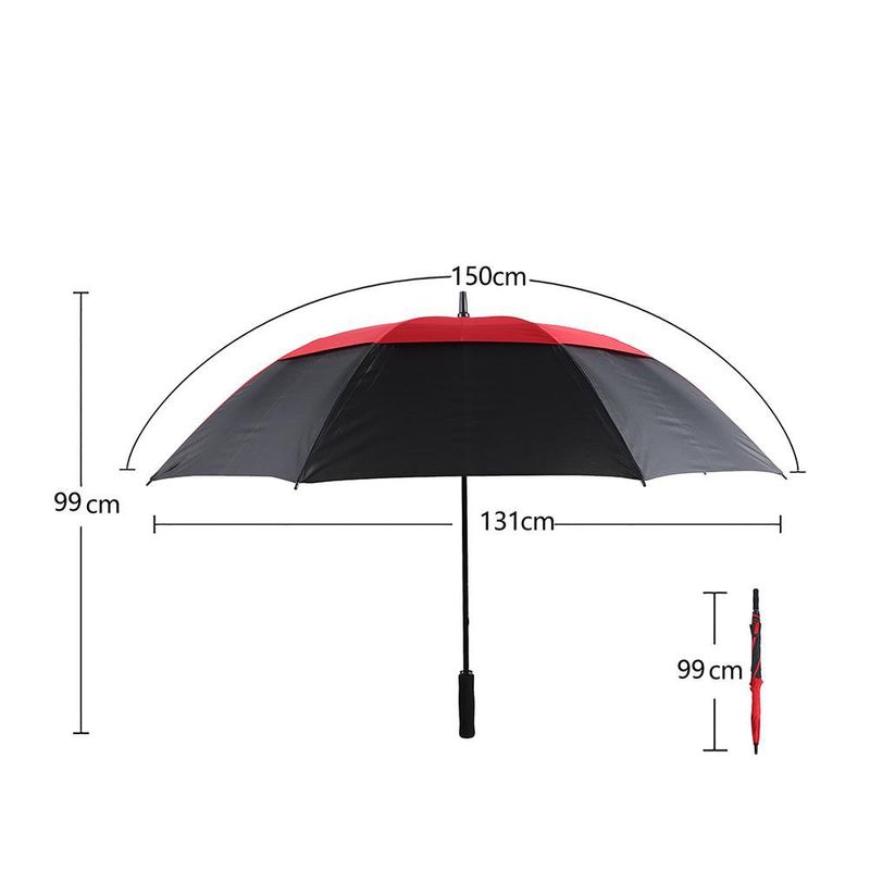 Set de 2 Paraguas Rojo y Negro