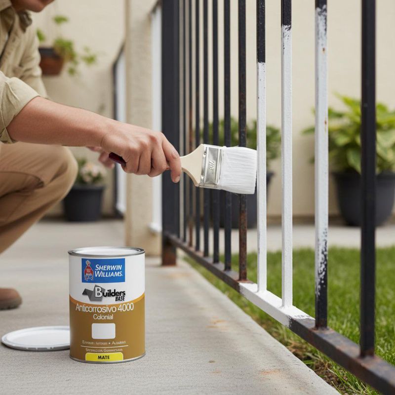 Pintura Anticorrosiva 4000 Colonial Blanco Mate 1 Galón