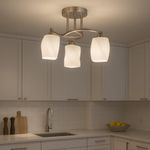 Lámpara de Techo Níquel Satinado 3L E27 40 W