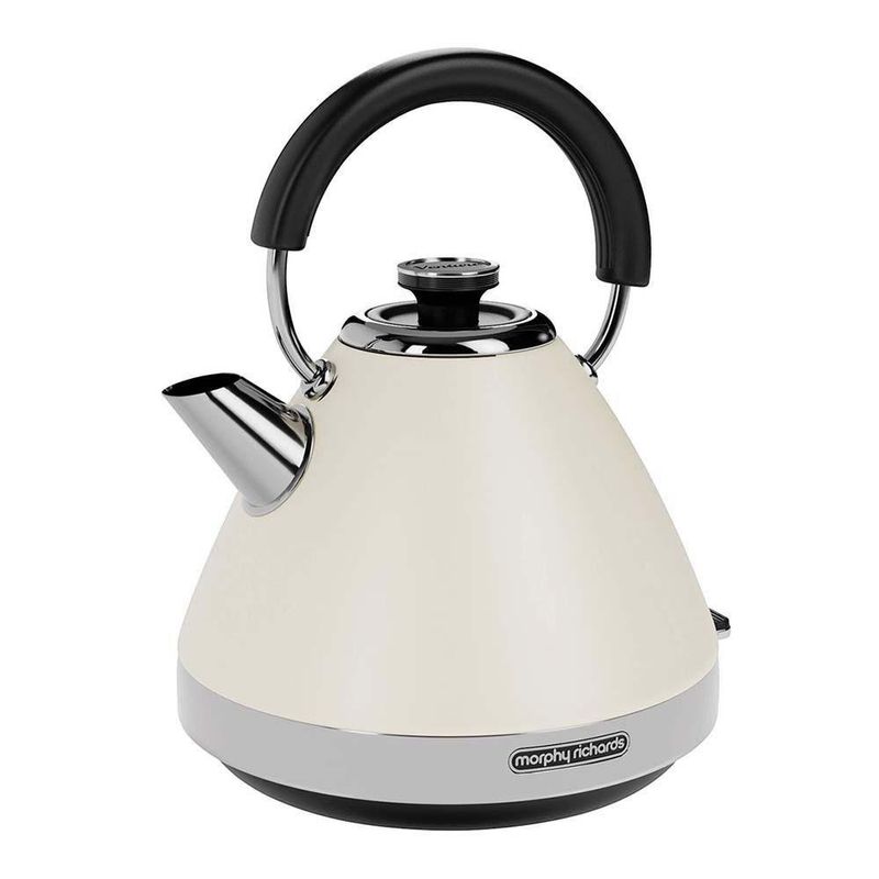 Hervidor Eléctrico Piramidal Crema con Filtro 1.5 L