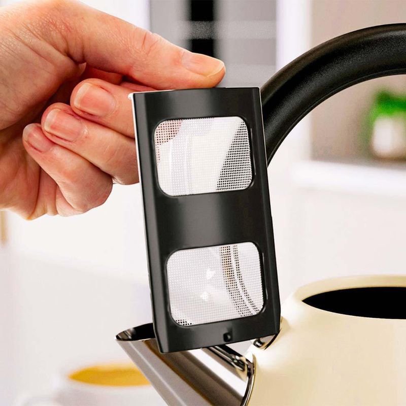 Hervidor Eléctrico Piramidal Crema con Filtro 1.5 L