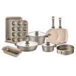 Batería de Cocina Natale Dorada 12 Piezas Antiadherente