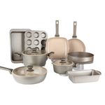 Batería de Cocina Natale Dorada 12 Piezas Antiadherente