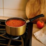 Cacerola de Aluminio con Antiadherente Dorada 12 Cm