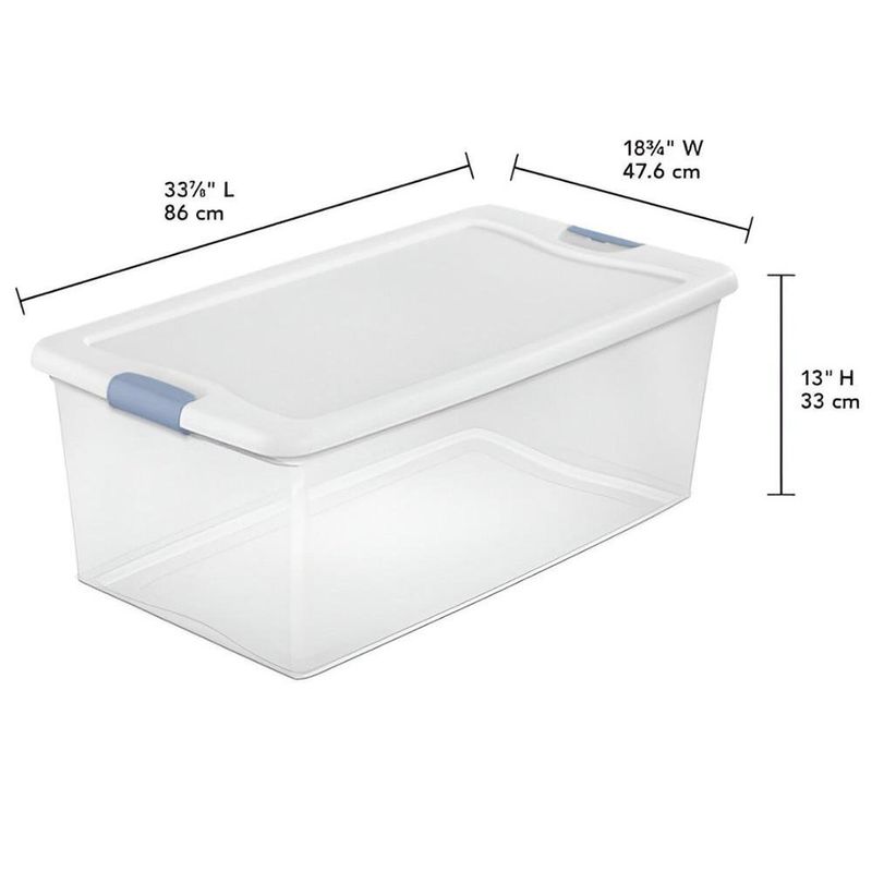Caja Plástica Extra Grande Transparente 106L