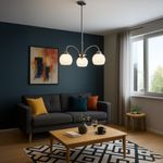 Lámpara Colgante Base E27 de 40W Tipo Esfera 3 Luces