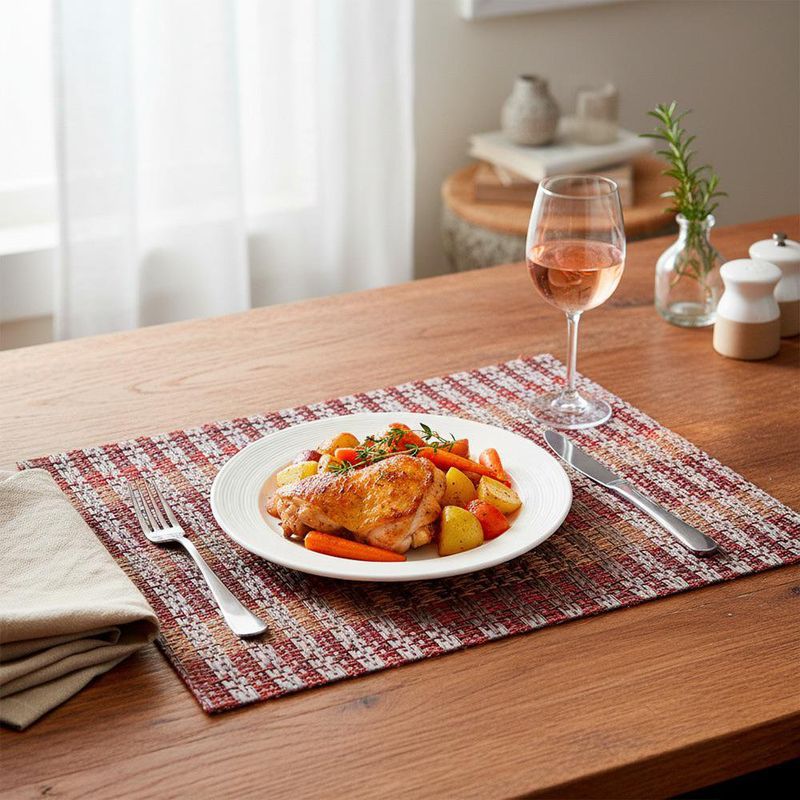 Set de 4 Individuales Color Chocolate de 45 x 30 Cm