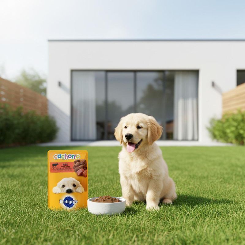 Alimento Húmedo para Perro Cachorro Raza Pequeña Filetes de Res en Salsa 100 Grs