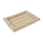 Cama para Perro Rectangular Acolchada Beige Talla S