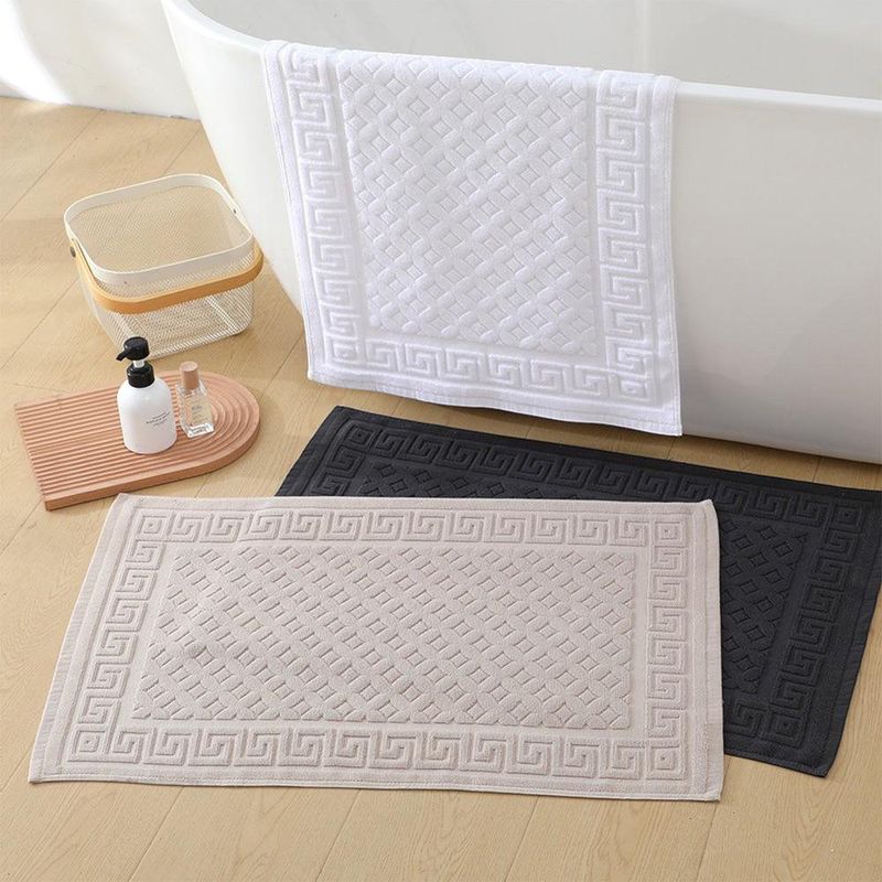 Alfombra para Baño Beige 50x80 Cm